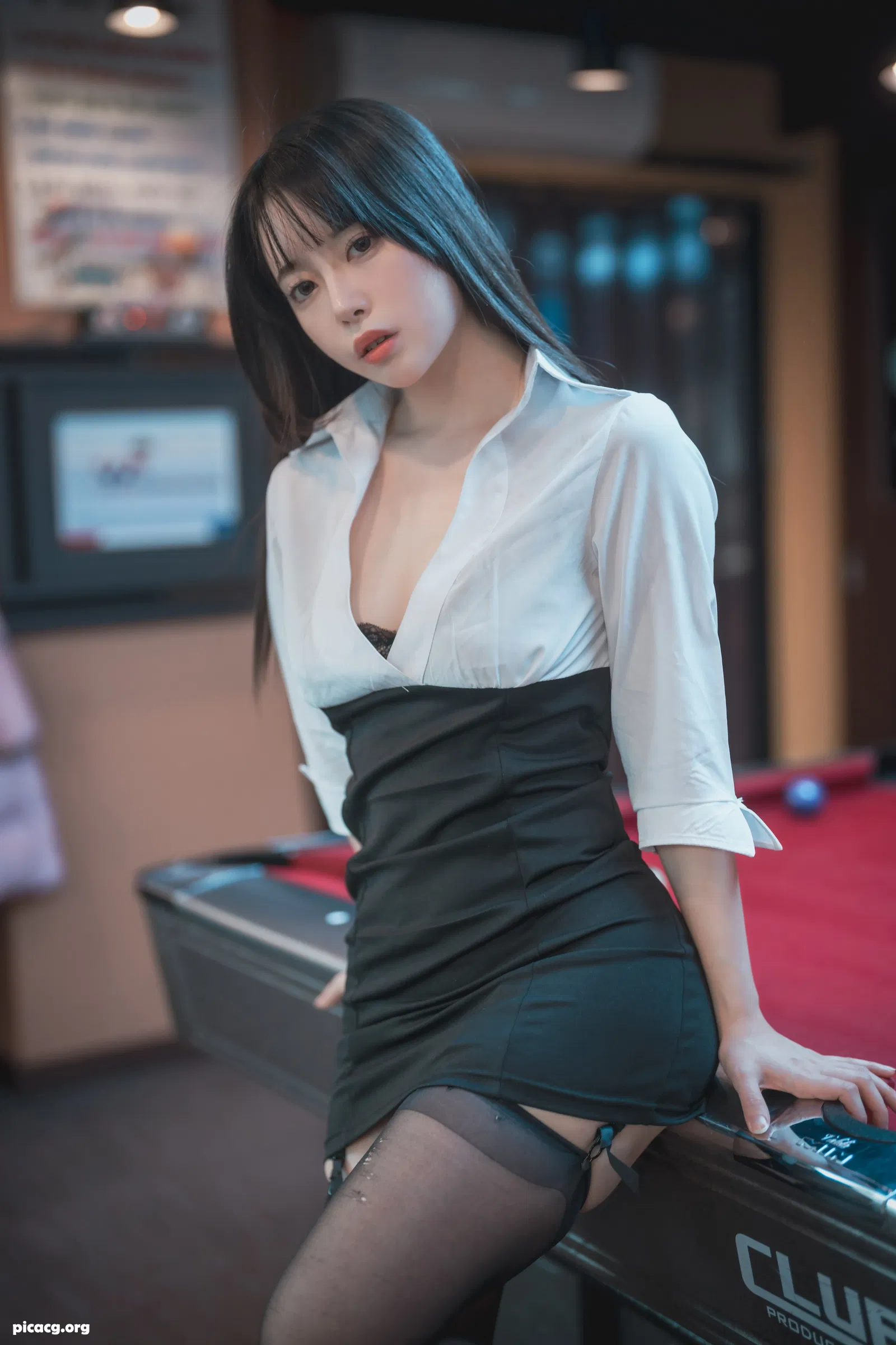 ZziZzi NO.004 DJAWA Photo Billiards Girl Office Look [47P 896.42MB] - 在线看可下载原图