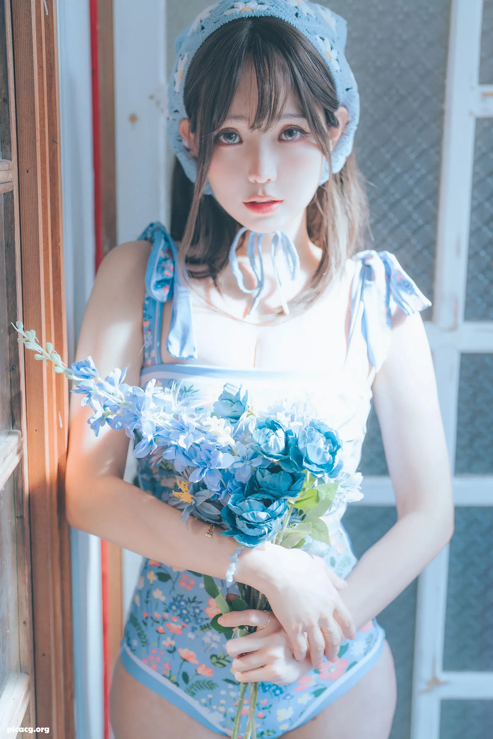 ElyEE子 NO.120 2023.august D 復古水藍花 Vintage Aqua Blossom [38P 158.65MB] - 在线看可下载原图