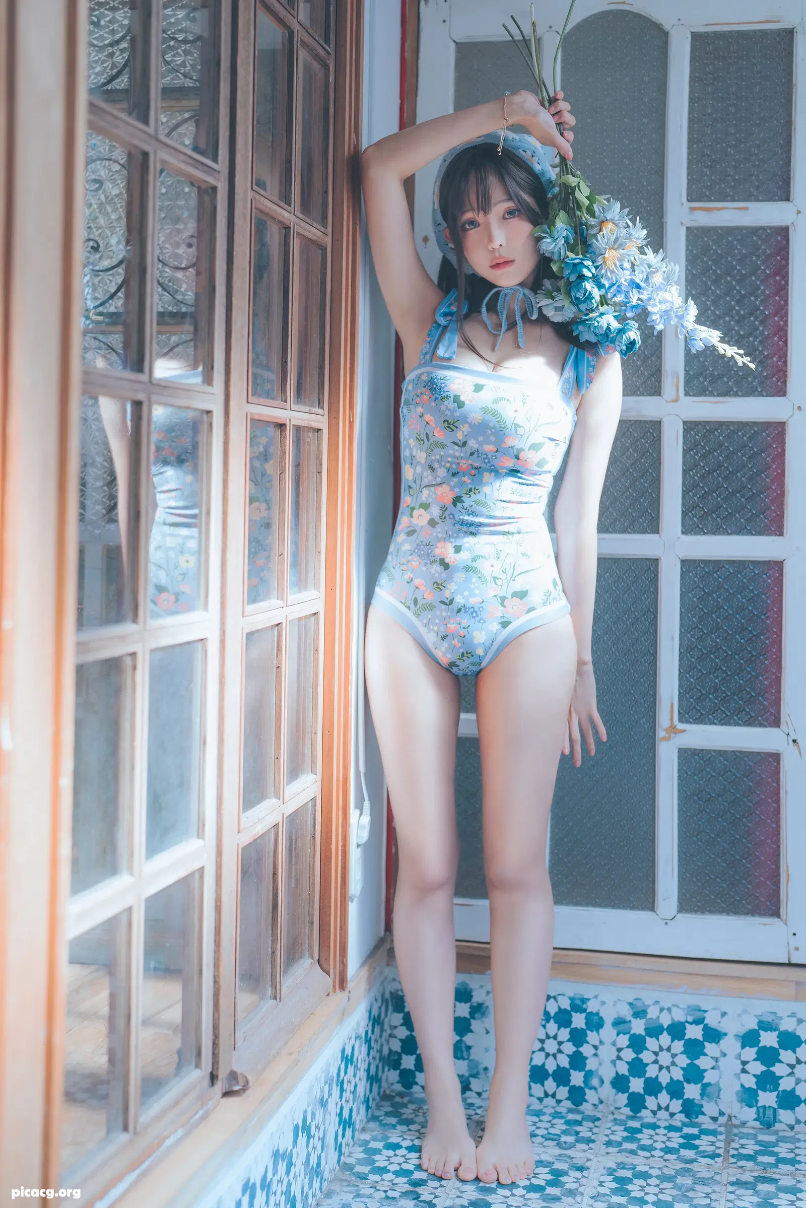 ElyEE子 NO.120 2023.august D 復古水藍花 Vintage Aqua Blossom [38P 158.65MB] - 在线看可下载原图