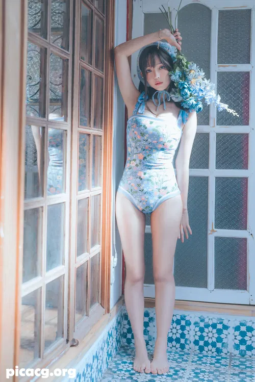 ElyEE子 NO.120 2023.august D 復古水藍花 Vintage Aqua Blossom [38P 158.65MB] - 在线看可下载原图