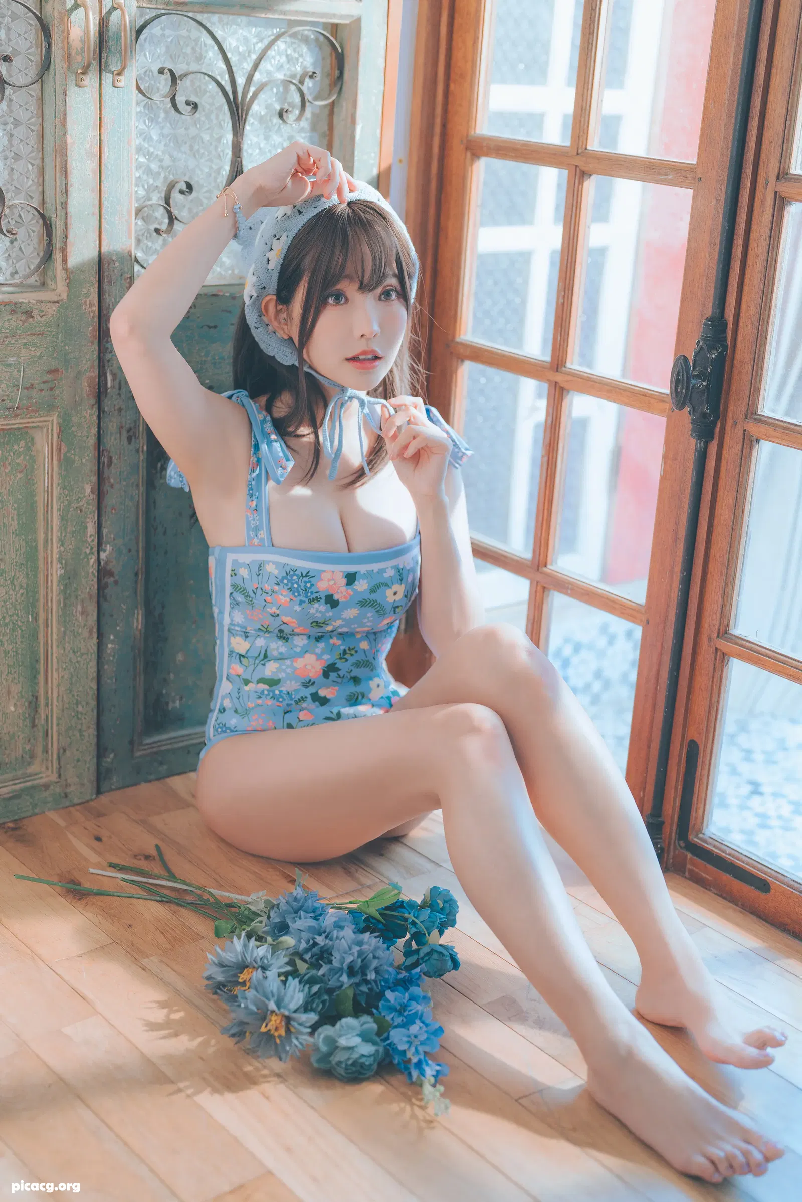 ElyEE子 NO.120 2023.august D 復古水藍花 Vintage Aqua Blossom [38P 158.65MB] - 在线看可下载原图