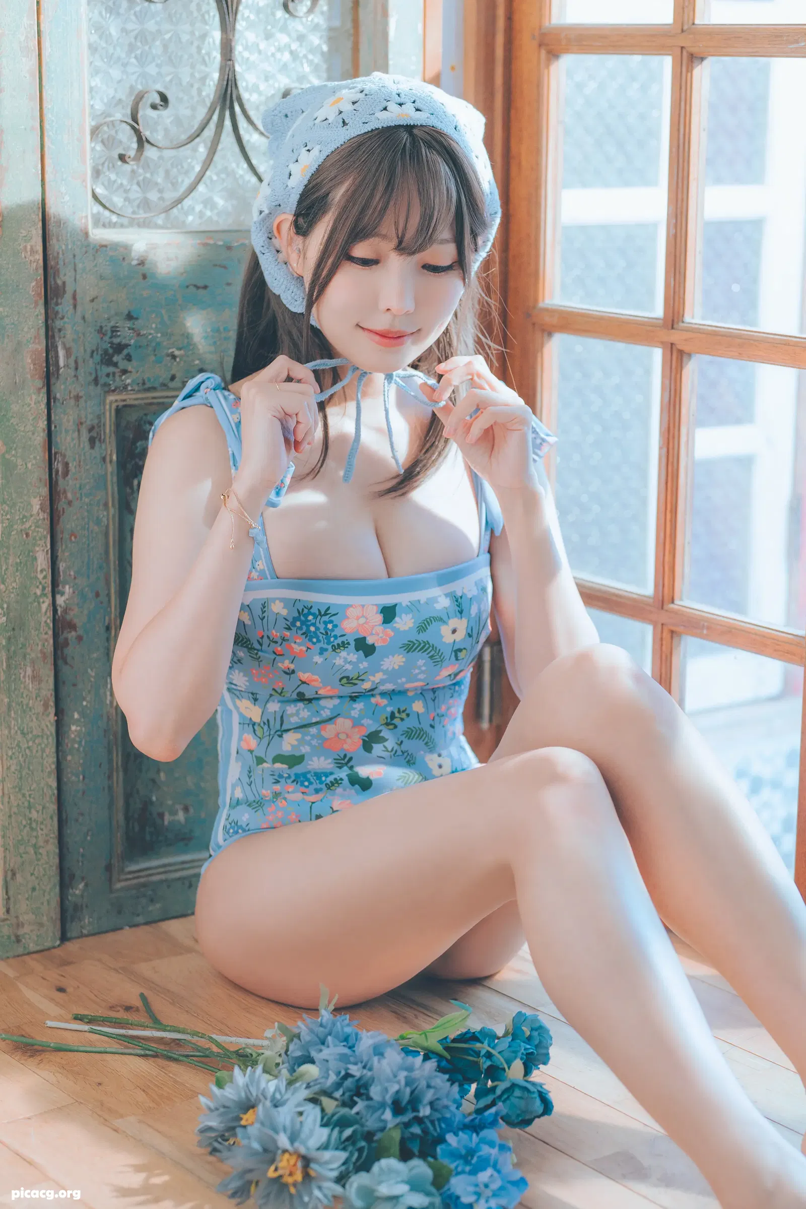 ElyEE子 NO.120 2023.august D 復古水藍花 Vintage Aqua Blossom [38P 158.65MB] - 在线看可下载原图