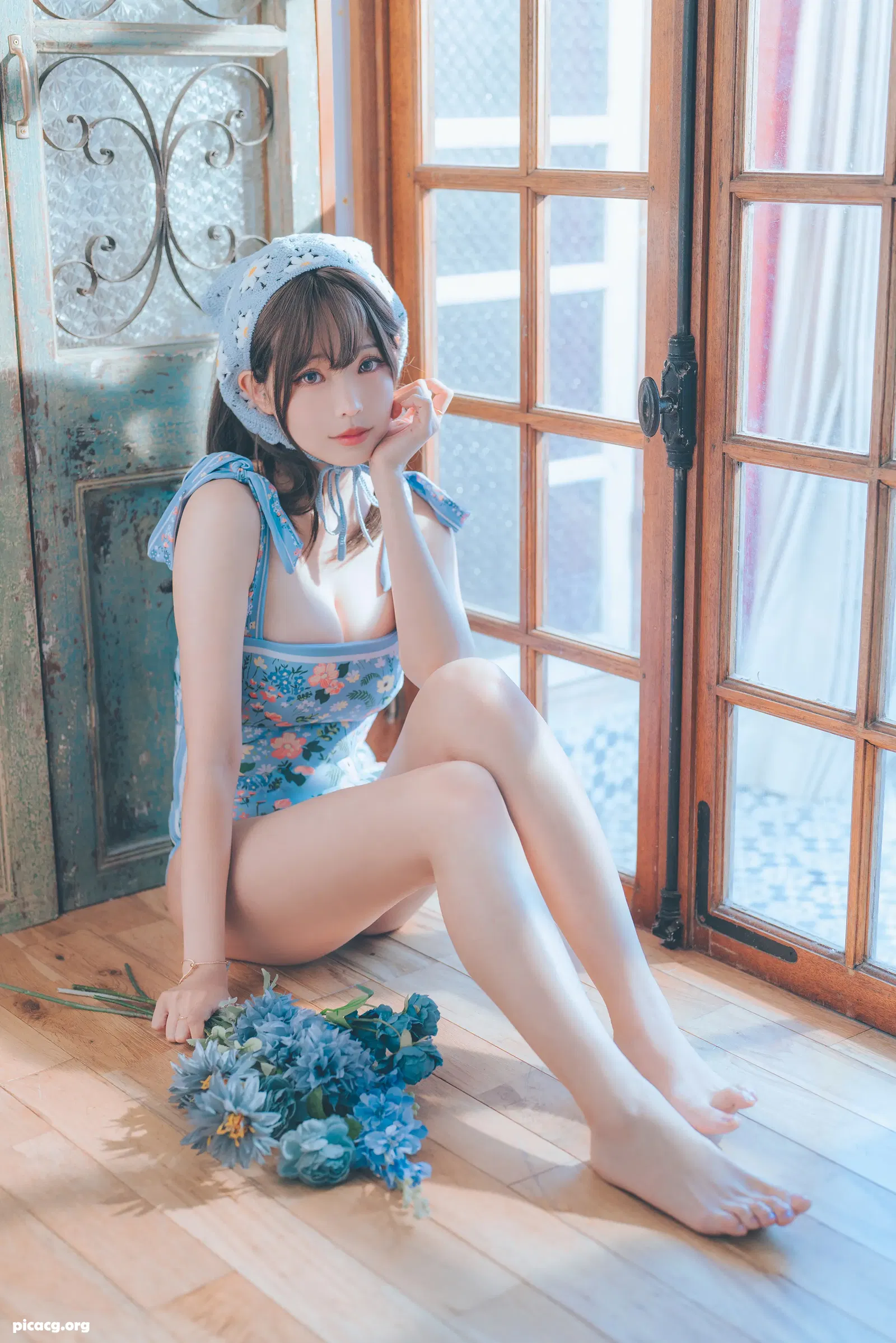 ElyEE子 NO.120 2023.august D 復古水藍花 Vintage Aqua Blossom [38P 158.65MB] - 在线看可下载原图