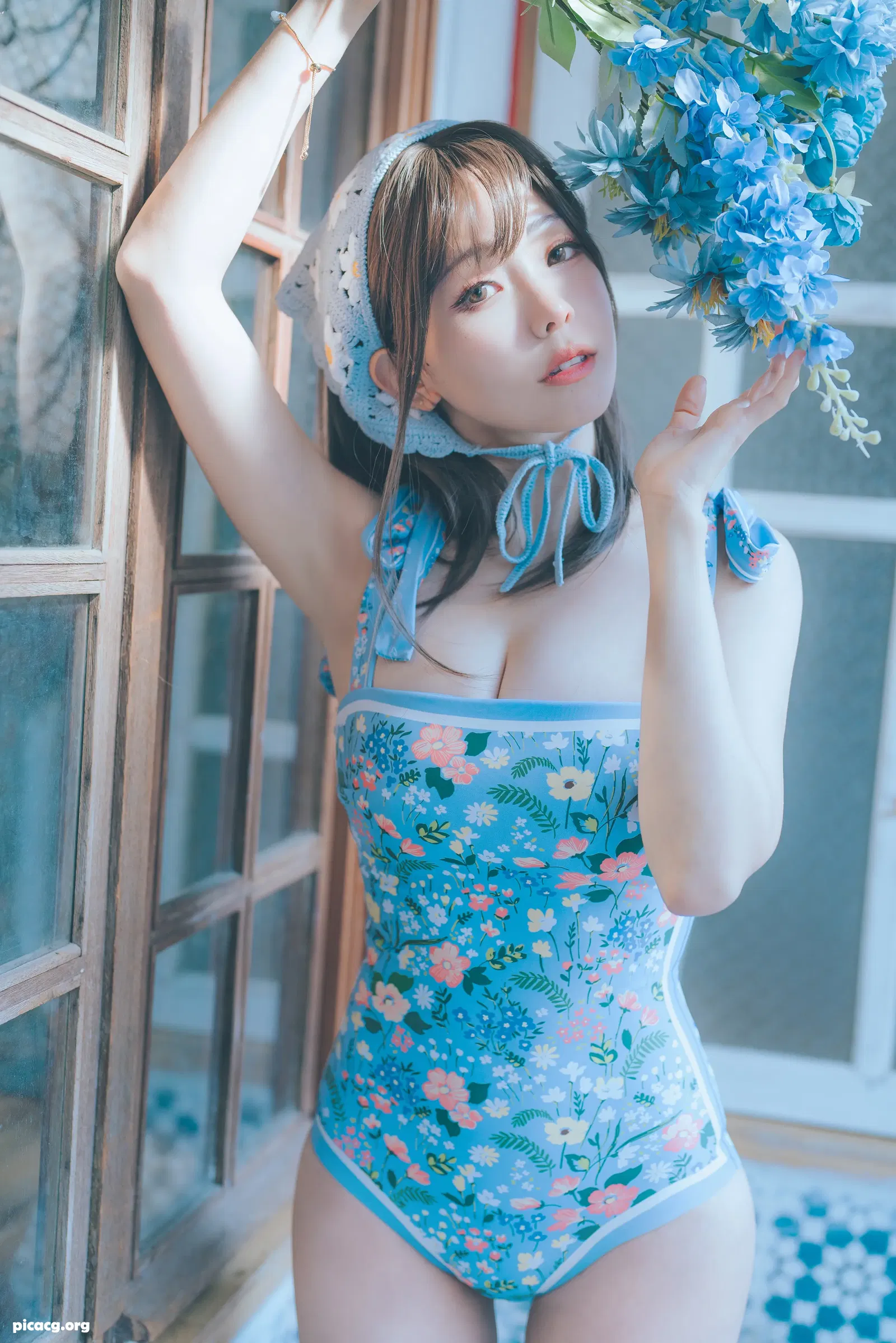 ElyEE子 NO.120 2023.august D 復古水藍花 Vintage Aqua Blossom [38P 158.65MB] - 在线看可下载原图