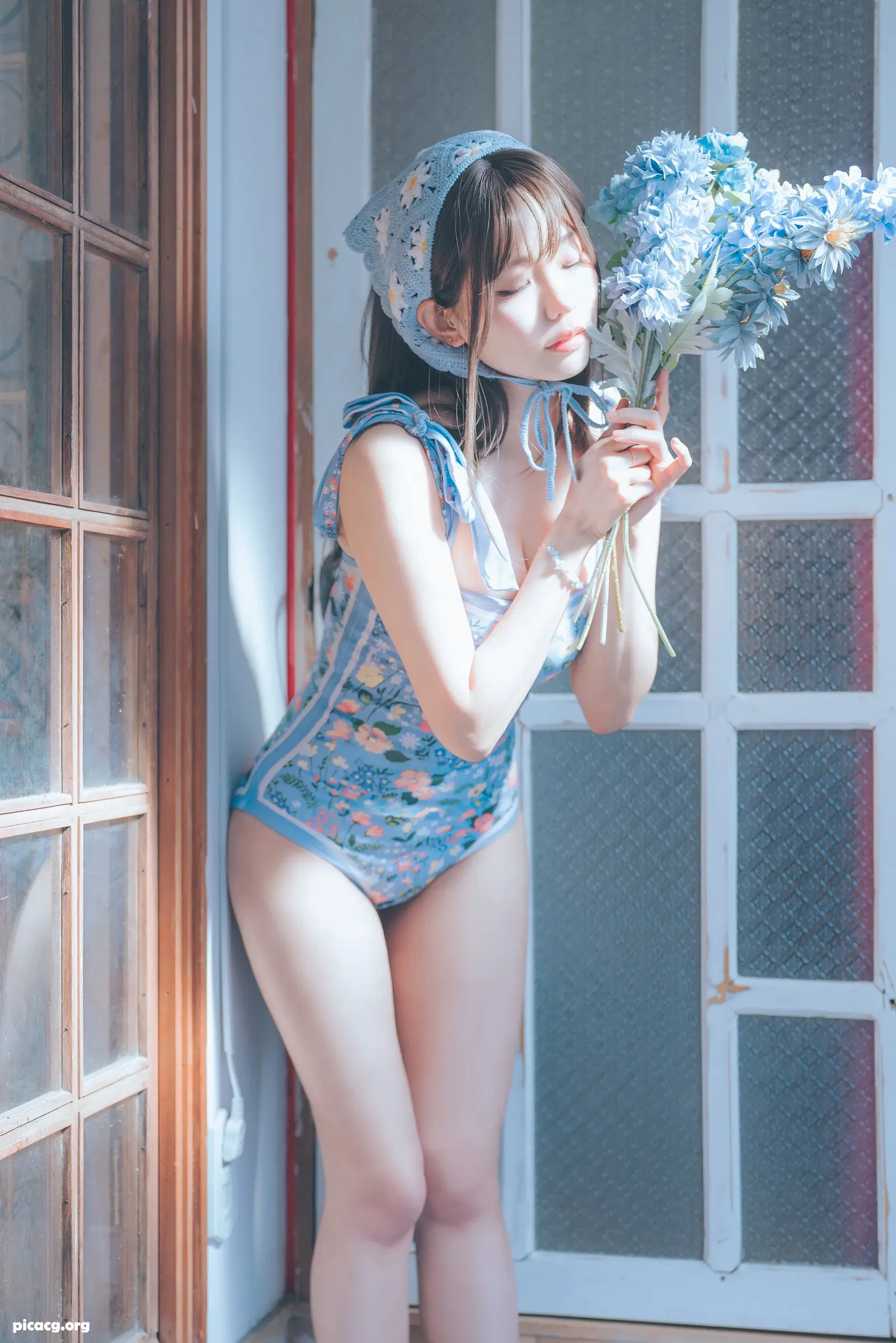 ElyEE子 NO.120 2023.august D 復古水藍花 Vintage Aqua Blossom [38P 158.65MB] - 在线看可下载原图