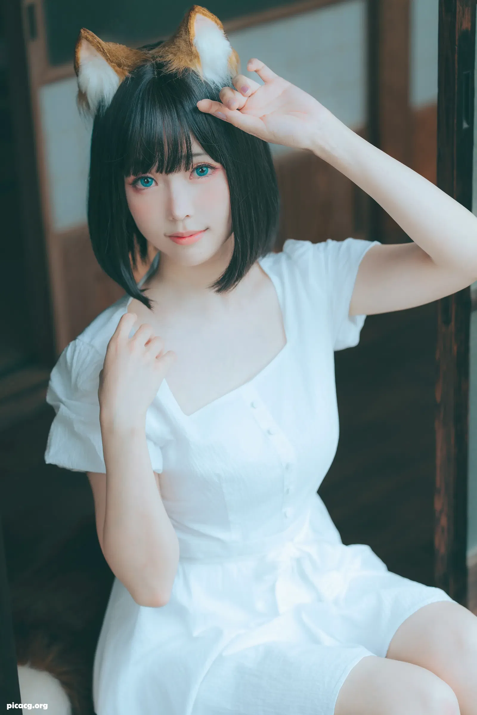 ElyEE子 NO.112 23.July B Dongitsune ~White dress 白洋裝狐少女 [59P 2V 166.68MB] - 在线看可下载原图