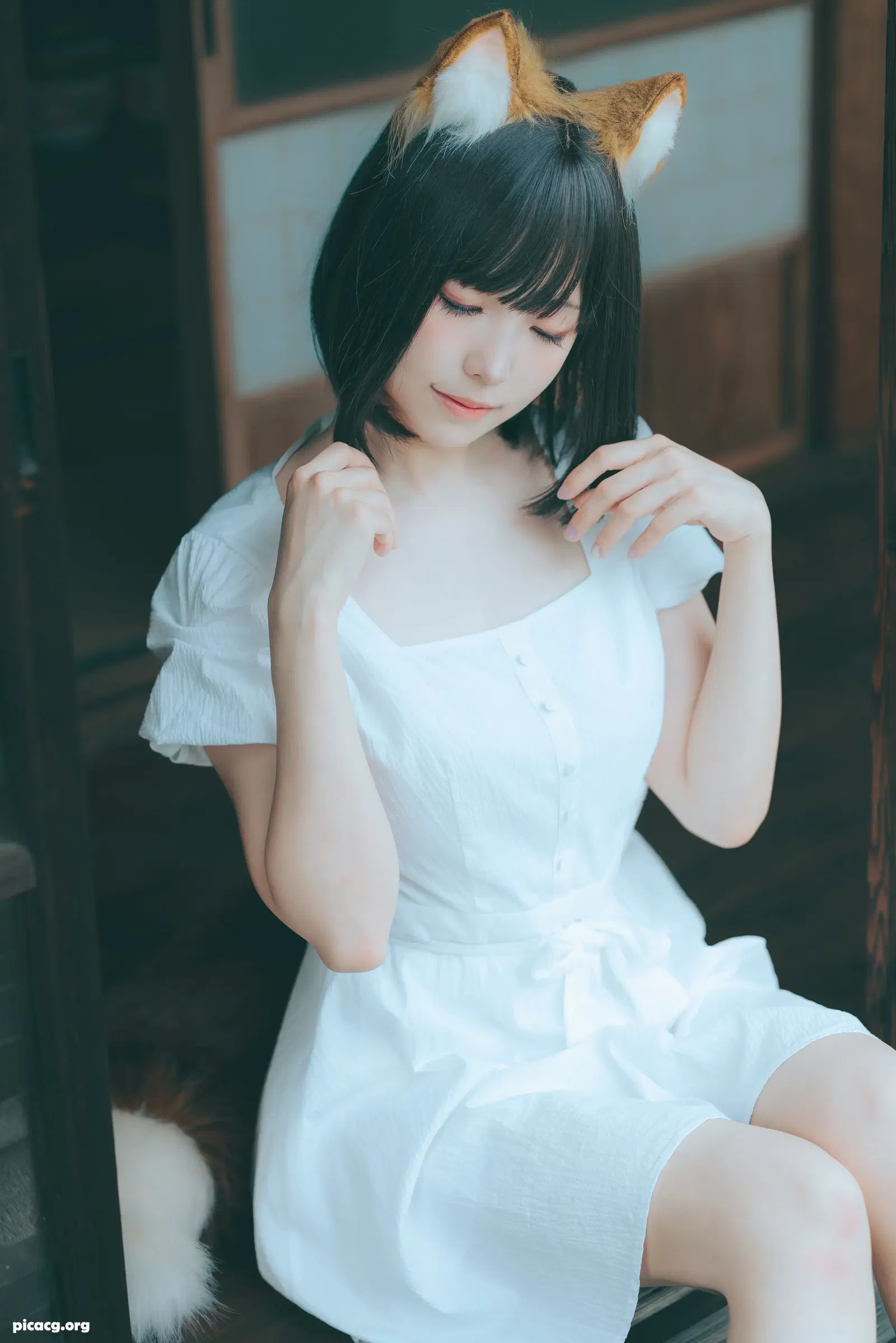 ElyEE子 NO.112 23.July B Dongitsune ~White dress 白洋裝狐少女 [59P 2V 166.68MB] - 在线看可下载原图