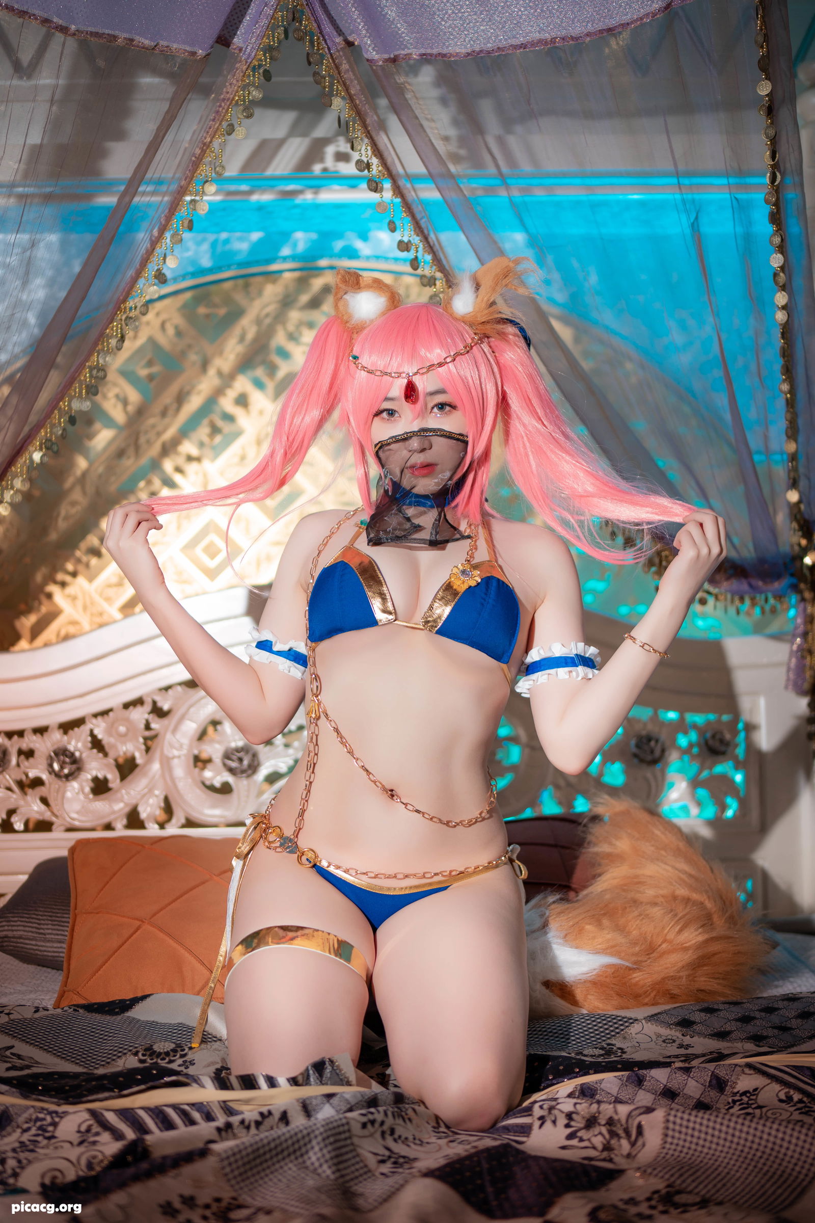 Bambi(보미) NO.077 CREAMSODA Cosplay Tamamo + Kama (FGO) [40P 493.83MB] - 在线看可下载原图